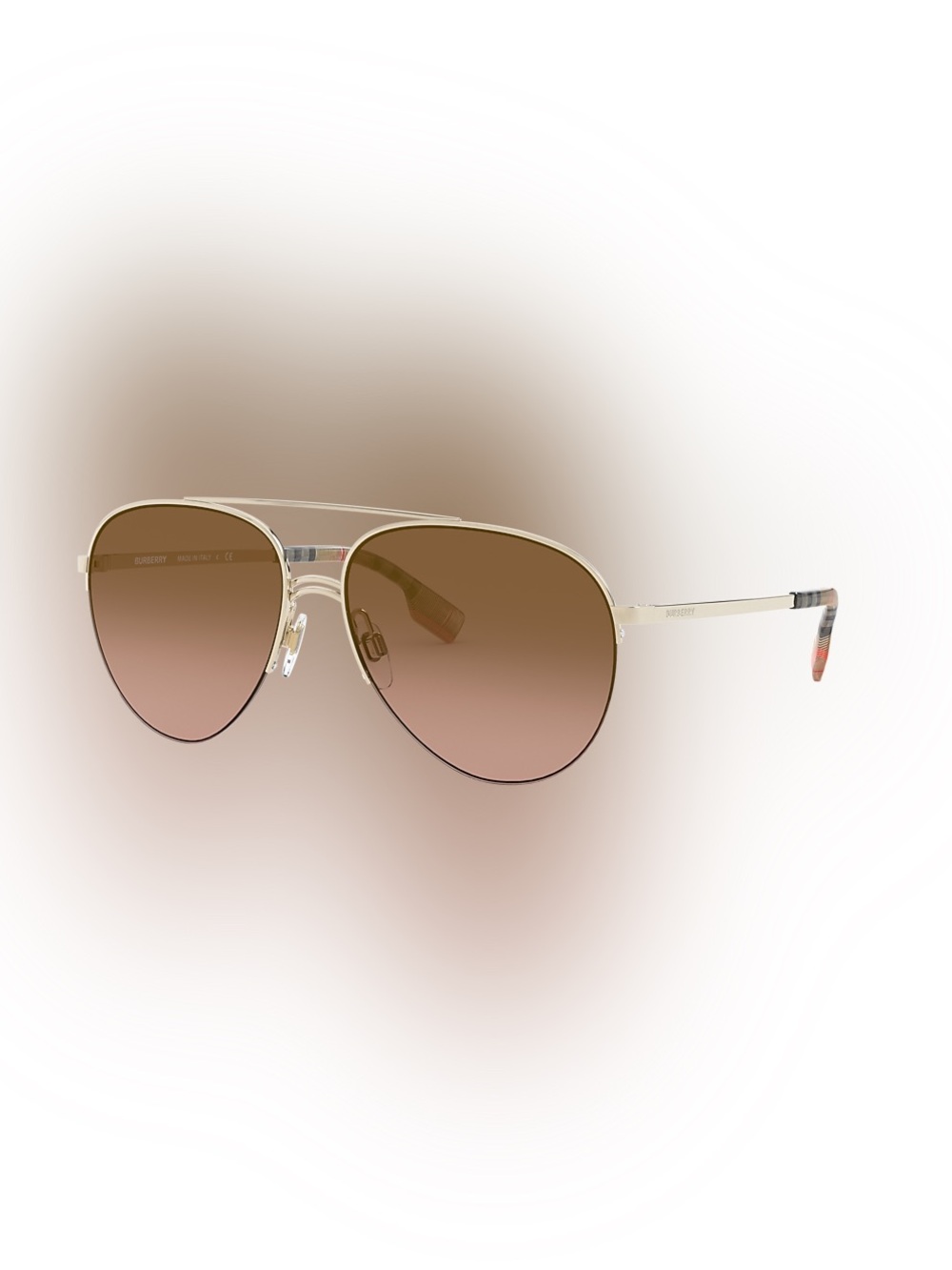 Burberry unisex Aviator Sunglasses with Brown Gradient Lenses